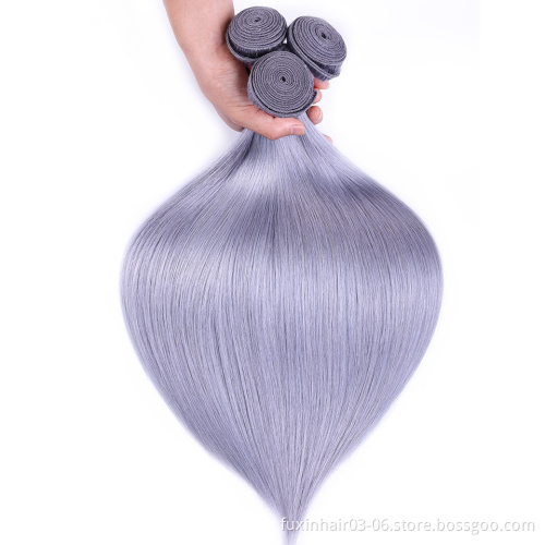 fast delivery top selling factory 100% cuticle aligned human hair grey hair bundles